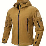 Winter Warmth Master - Men's Premium Tactical Fleece Hoodie with 7 Zip Pockets