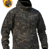 Men's Ultimate Softshell Tactical Jacket - Waterproof, Windproof, Fleece-Lined Hooded Coat