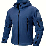 Winter Warmth Master - Men's Premium Tactical Fleece Hoodie with 7 Zip Pockets