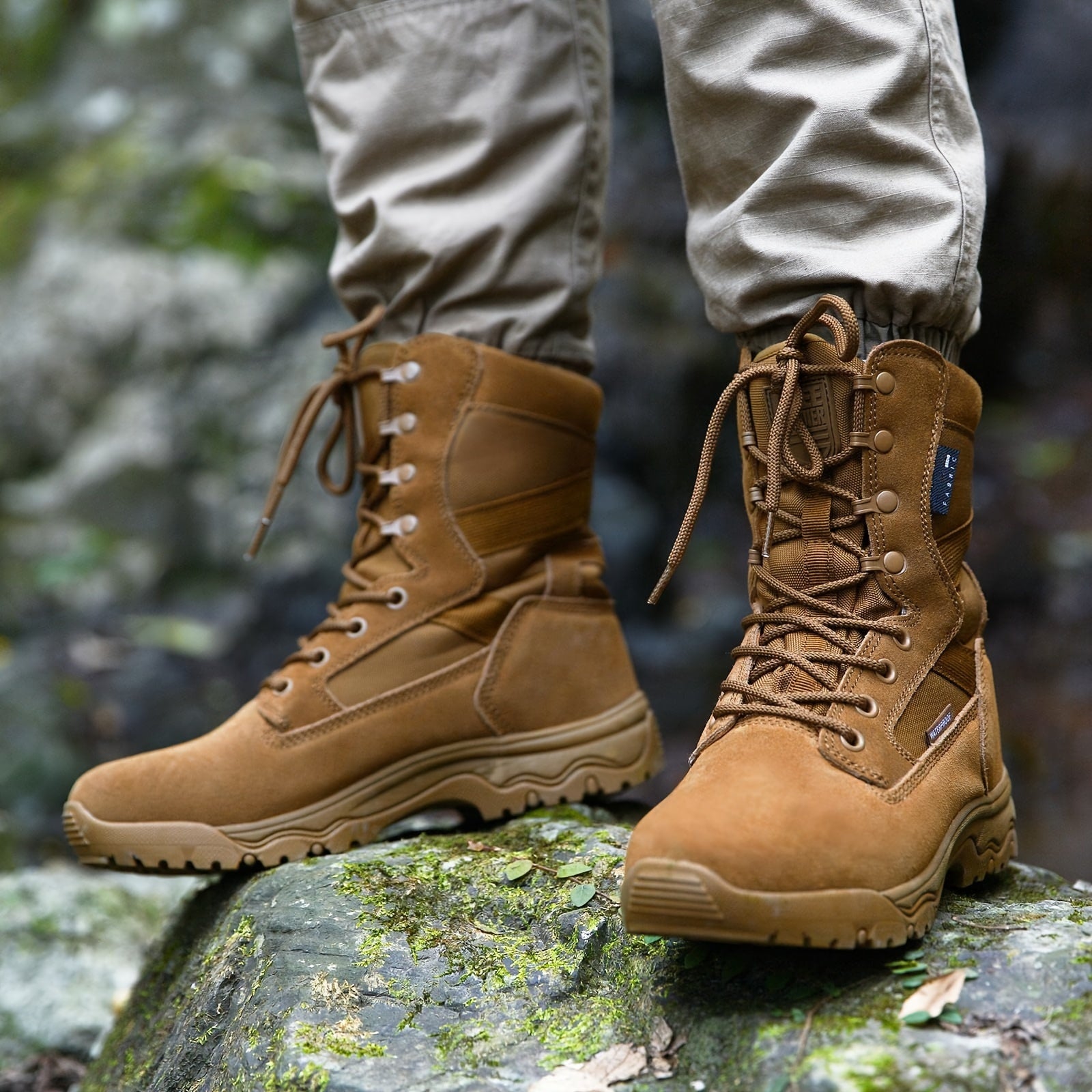 8-Inch High-Top Trekking Boots - Durable, Non-Slip, Water-Repellent Outdoor Boots