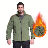 Men's Winter Fleece Tactical Sports Jacket - Combat-Style Military Jacket