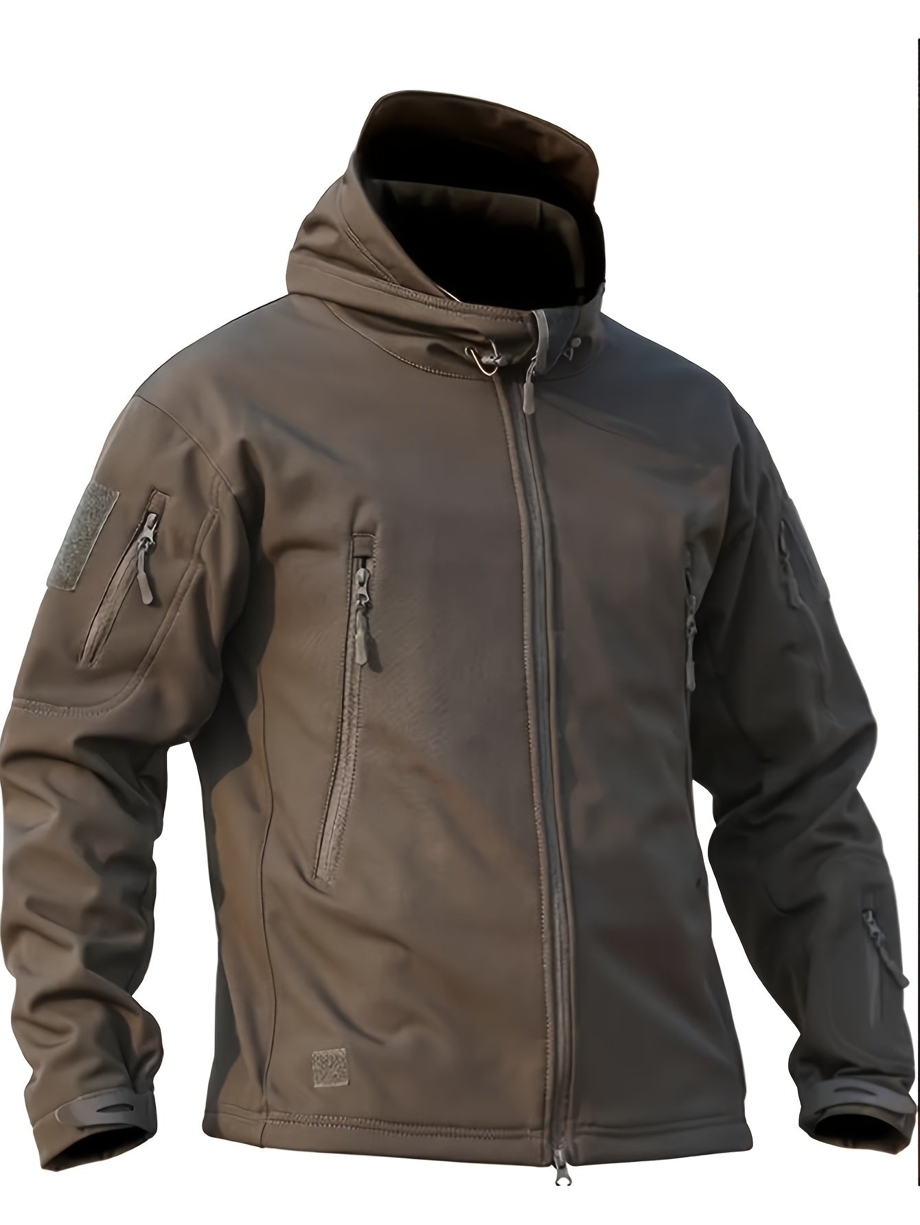 Men's Ultimate Softshell Tactical Jacket - Waterproof, Windproof, Fleece-Lined Hooded Coat