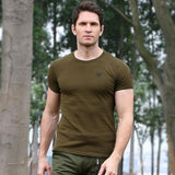 Casual Cotton Round Neck Military Men T-shirt