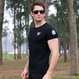 Casual Cotton Round Neck Military Men T-shirt