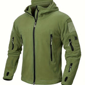 Winter Warmth Master - Men's Premium Tactical Fleece Hoodie with 7 Zip Pockets